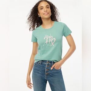J. Crew Women’s Virgo Zodiac Graphic Tee CB215 Sz XXS in Green NWT